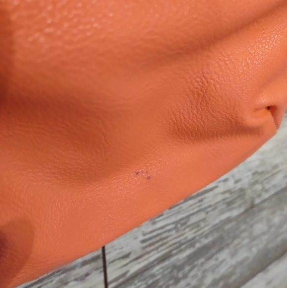 Nine West Womens Orange Coral Faux Leather Crossbody Purse Shoulder 10 x 7.5 in - Picture 11 of 11